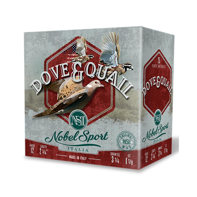 Nobel/Eurosports LLC ANSF1275 Dove & Quail 12Gauge 2.75" 1 1/8oz 7.5Shot 250rds/Box