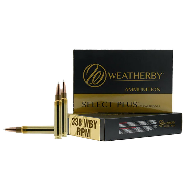 Weatherby H338225IL Select Plus 338WBY RPM 225gr InterLock 20 Per Box/10 Case