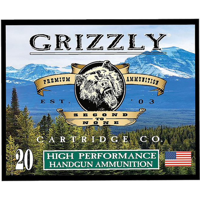 Grizzly Ammo GC10M6 10mmAuto 165gr Jacketed Hollow Point 20 Per Box/10 Case