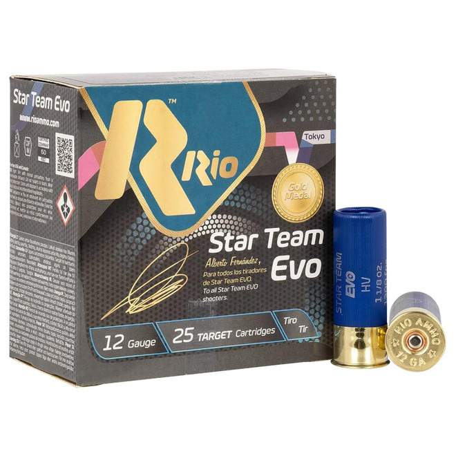Rio Ammunition ST3275 Star Team EVO 12Gauge 2.75" 1 1/8oz 7.5Shot 25 Per Box/10 Case