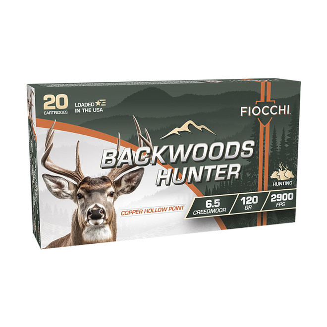 Fiocchi 65CMBHC Backwoods Hunter 6.5Creedmoor 120gr Copper Hollow Point 20 Per Box/10 Case
