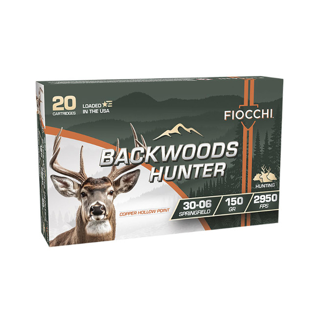 Fiocchi 3006BHC Backwoods Hunter 30-06Springfield 150gr Copper Hollow Point 20 Per Box/10 Case