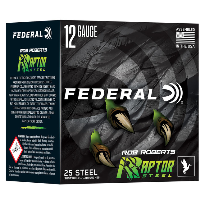 Federal RRS1384 Rob Roberts Raptor 12Gauge 3" 1 3/8oz 4Shot 25 Per Box/10 Case