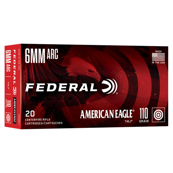 Federal AE6ARC1 American Eagle 6ARC 110gr Total Metal Jacket 20 Per Box/10 Case