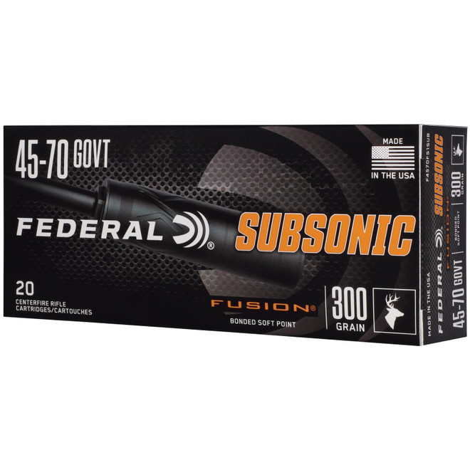 Federal F4570FS1SUB 45-70Gov 300gr Fusion Soft Point 20 Per Box/10 Case