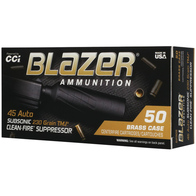CCI 5230S Blazer 45ACP 230gr Total Metal Jacket 50/Box