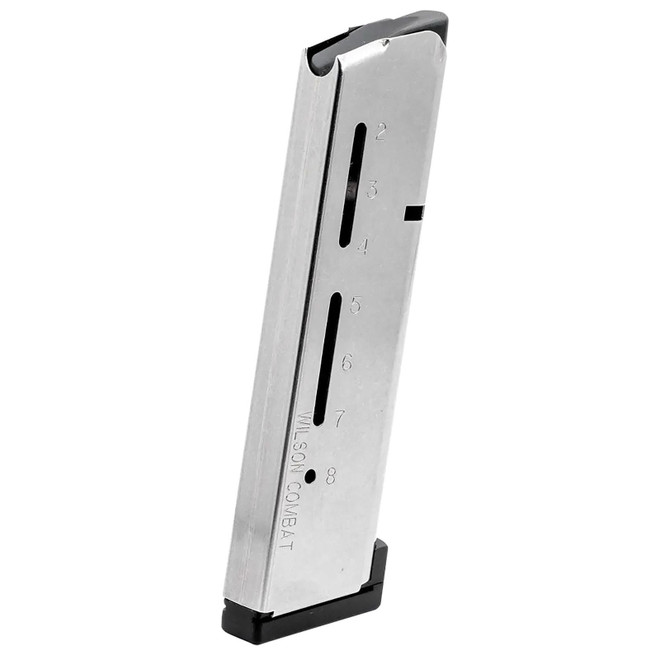 Wilson Combat 500AHD ETM 8rd Detachable w/ Aluminum Floor Plate 45 ACP+P Fits Wilson Combat 1911 Elite Tactical Stainless Steel