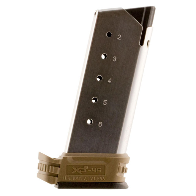 Springfield Armory XDS5006DE XD-S 6rd 45 ACP SS/FDE Stainless Steel