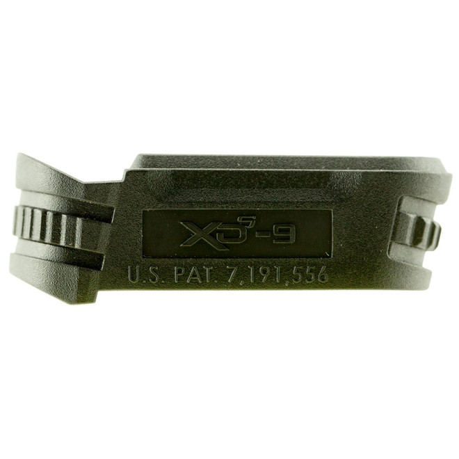 Springfield Armory XDS5902M Backstrap Sleeve made of Polymer with Black Finish & 1 Piece Design for 9mm Luger Springfield XD-S with #2 Backstrap & 3.30"-4" Barrel