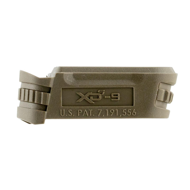 Springfield Armory XDS5901MFDE Backstrap Sleeve made of Polymer with Flat Dark Earth Finish & 1 Piece Design for 9mm Luger Springfield XD-S with #1 Backstrap & 3.30" Barrel
