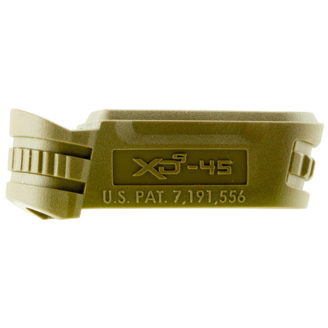 Springfield Armory XDS5002MFDE Backstrap Sleeve made of Polymer with Flat Dark Earth & 1 Piece Design for 45 ACP Springfield XD-S with #2 Backstrap & 3.30" Barrel