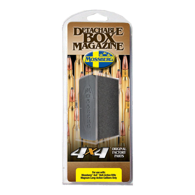 Mossberg 95034 Drop Box Magazine Patriot 3rd 338 Win Mag/300 Win Mag/7mm Rem Fits Mossberg 4x4 Long Action Black Polymer