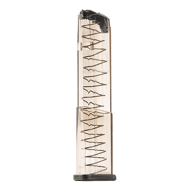 ETS Group GLK43X19 Pistol Mags 19rd Extended 9mm Luger Compatible w/ Glock 43X/48 Clear Polymer