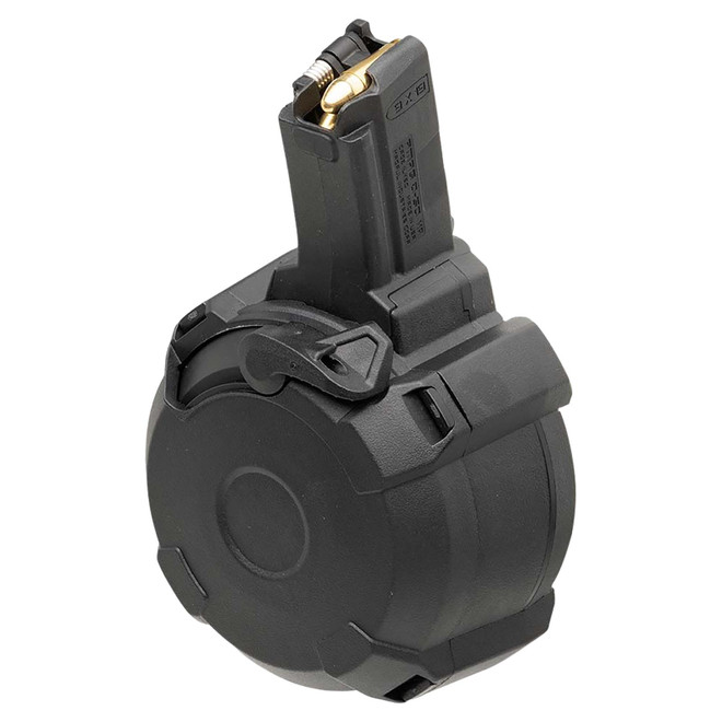 Magpul MAG1181BLK PMAG Black Drum 50rd 9mm Luger for H&K MP5/94