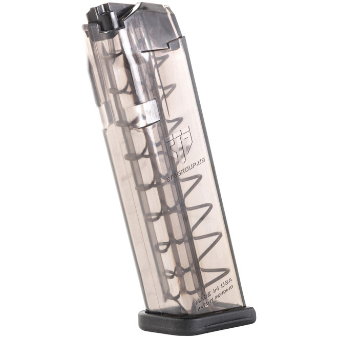 ETS Group SMKGLK1710 Pistol Mags 10rd Limited 9mm Luger Compatible w/ Glock 17/19/26/45/18/19X/34 Smoke Polymer