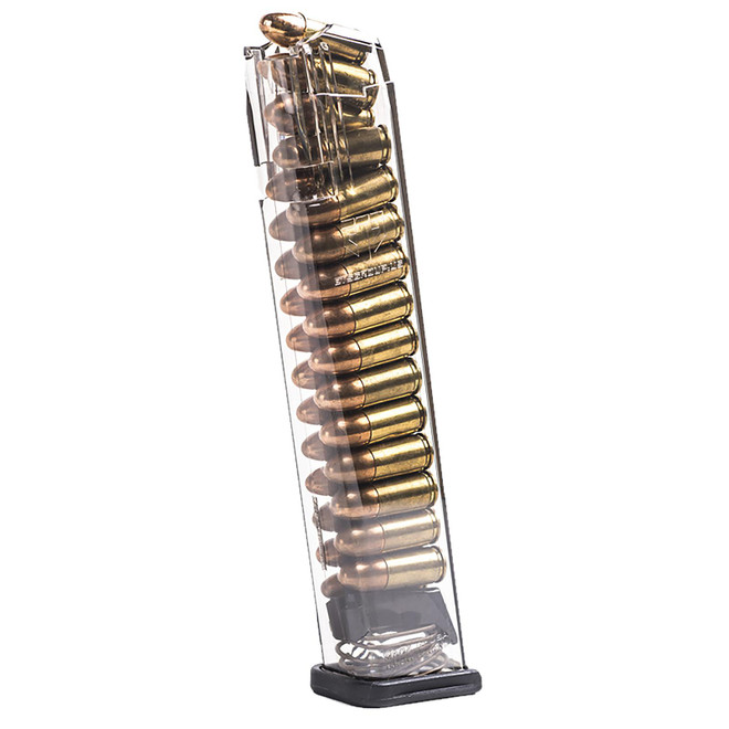 ETS Group SMKGLK9170 Pistol Mags Competition Legal 27rd Extended 9mm Luger Compatible w/ Glock 17 Smoke Polymer