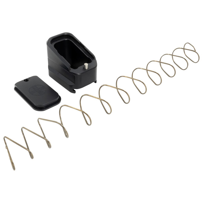 Shield Arms G17ME5BLK Magazine Extension +5 Extended 40 S&W/9mm Luger Compatible w/Glock 17/19X/22/34/35/45, Black Anodized Aluminum