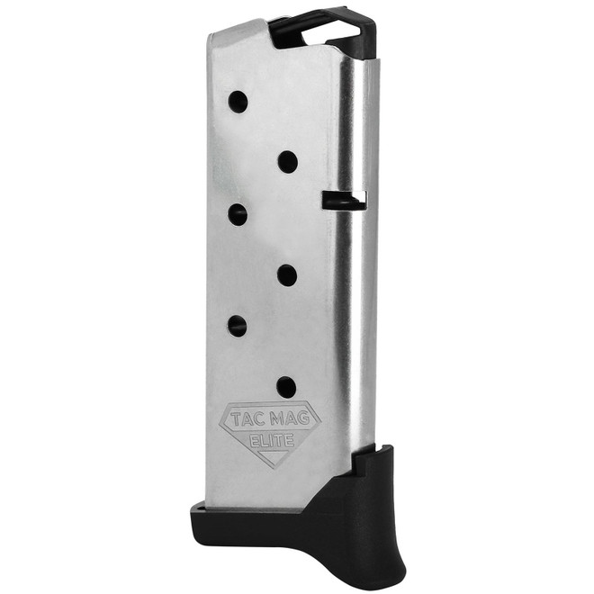 Kimber Mfg, Inc 1200930A Micro 9 Tac-Mag 7rd Extended 9mm Luger Silver Steel