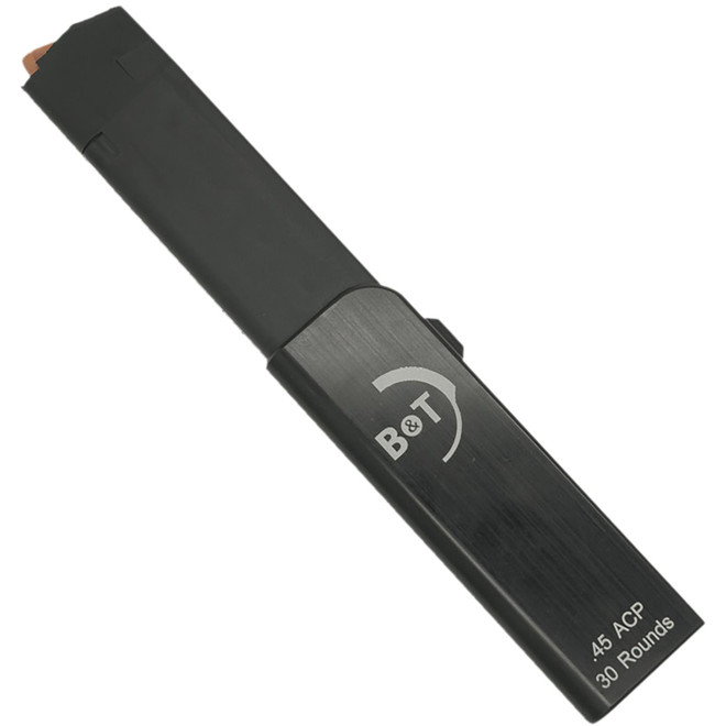 B&T Firearms BT-220599 30rd 45 ACP Fits APC-G/SPC-G Black Polymer