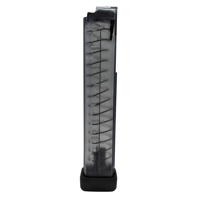 B&T Firearms BT30183N 30rd 9mm Luger Fits MP9/TP9/APC9/SPC9 Translucent Black Polymer w/Bumper
