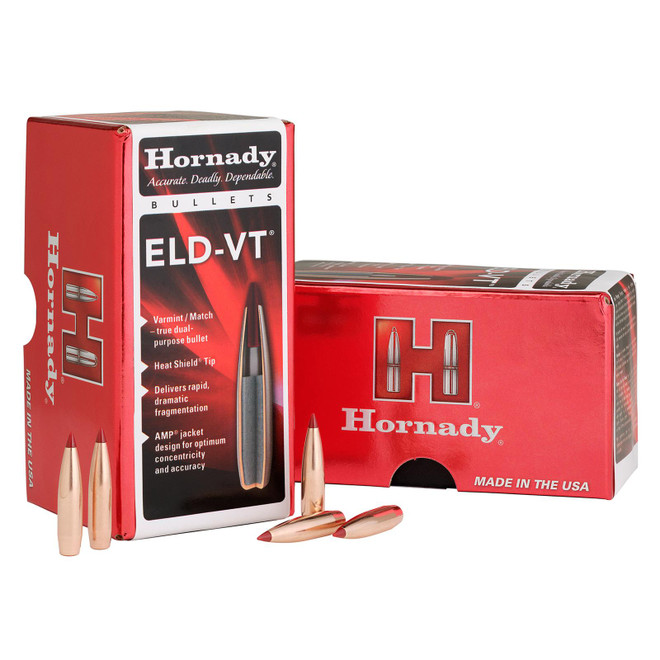 Hornady 22772 ELD-VT 22Cal 69gr 100 Per Box/25Case