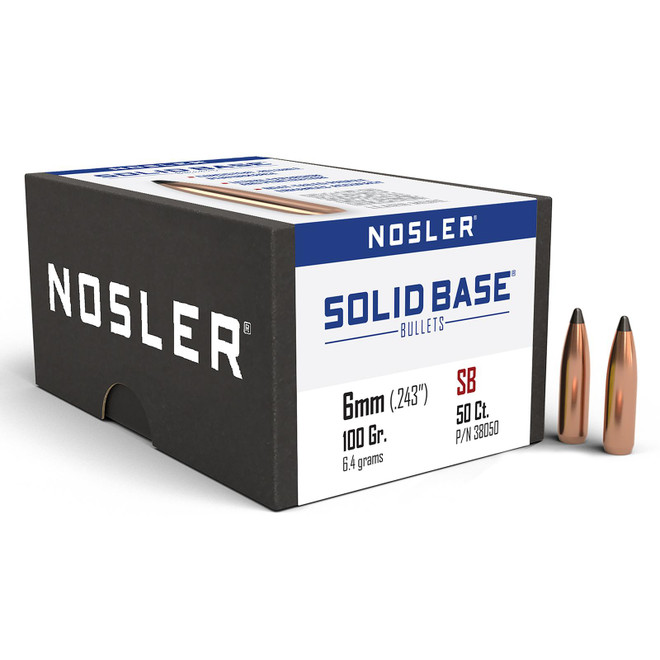 Nosler 38050 Solid Base 6mm 100gr Soft Point 50CT