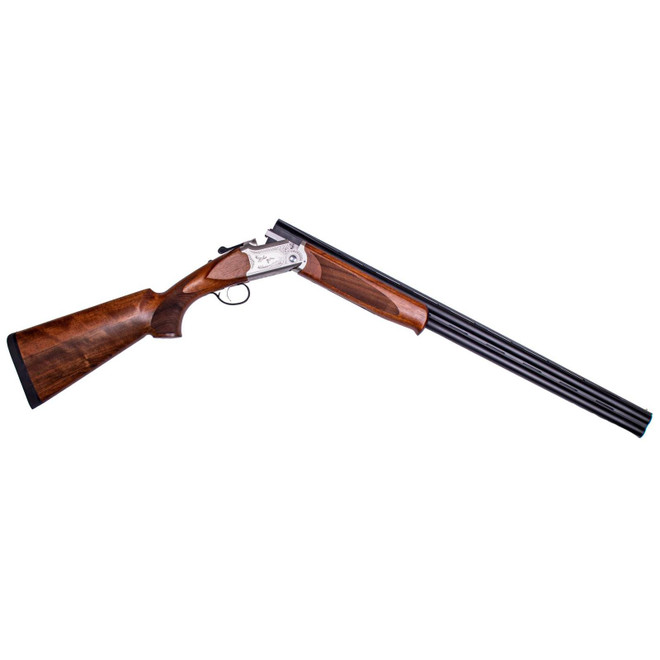 ATI ATIGKOF12SVE Cavalry SVE 12 Gauge 3" 2rd 28" Blued O/U Barrel, Silver Engraved Metal Finish, Oiled Turkish Walnut Stock, Ejector, 5 Chokes