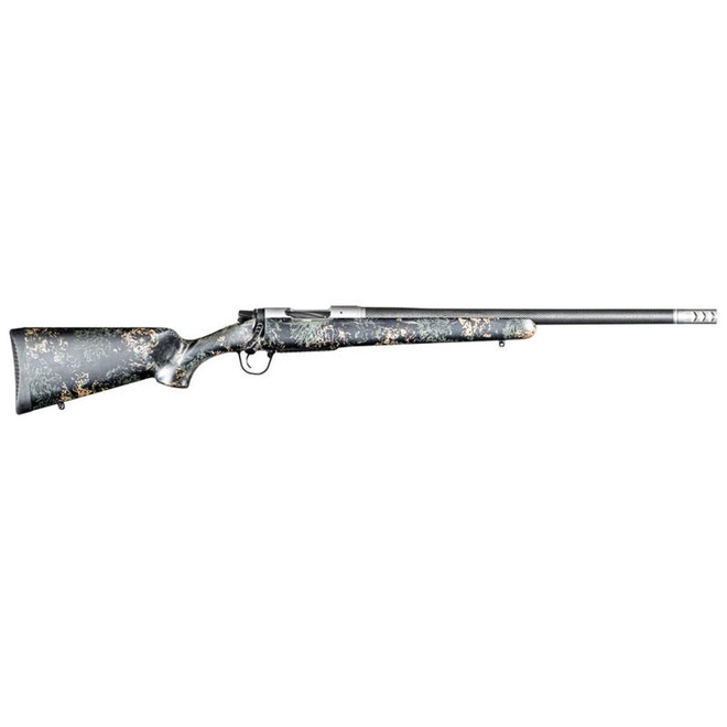 Christensen Arms 8010615700 Ridgeline FFT Full Size 300 WSM 3+1, 20" Stainless Steel Threaded Barrel, Stainless Aluminum Receiver, Black w/Gray Accents Fixed Sporter w/Flash Forged Technology Stock