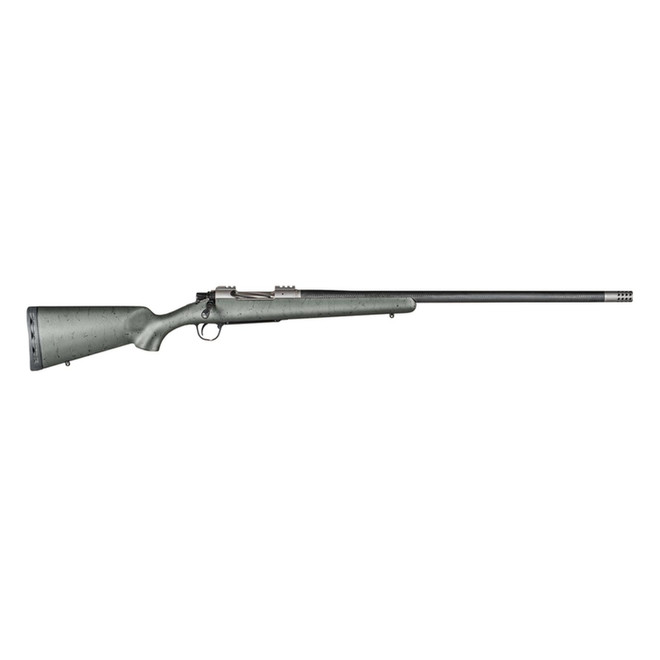 Christensen Arms CA10268215432 Summit TI Full Size Frame 300 Win Mag 3+1, 26" Natural Titanium Steel Threaded Barrel, Natural Titanium Aluminum Receiver Green w/Black Webbing Fixed Sporter Stock