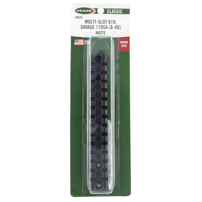 Weaver Mounts 48343 Multi-Slot Base 618 Black Savage 110 Short Action