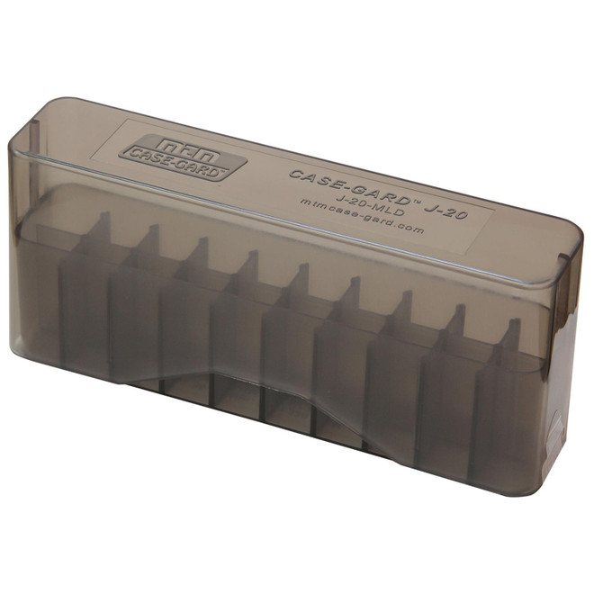 MTM Case-Gard J20MLD41 Slip-Top Ammo Box 30-30 Win/45-70 Gov Clear Smoke Polypropylene 20rd