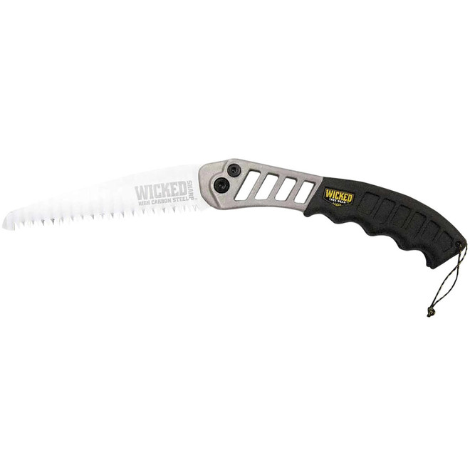 Wicked Tree Gear WTG001 Hand Saw Folding Saw 7" High Carbon Steel Blade Black Overmolded Aluminum Handle