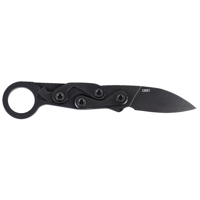 CRKT 4050K Provoke EDC EDC 2.47" Folding Black Oxide Plain Satin D2 Steel Blade, Black Aluminum Handle