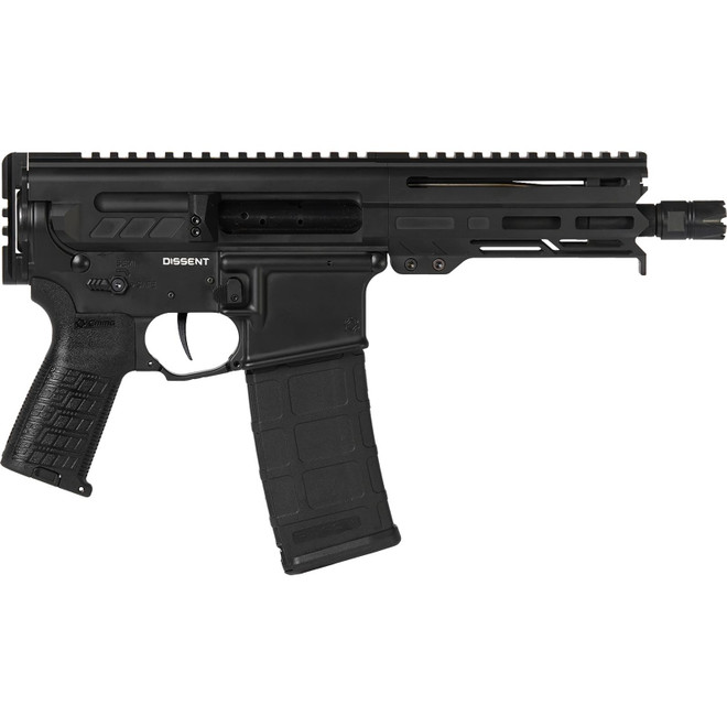 CMMG 55A938FAB Dissent 5.56x45mm NATO 30+1 6.50", Black Cerakote Rec, OEM Grip, Picatinny Buffer Adapter, Zeroed Drop-In Single Stage Trigger