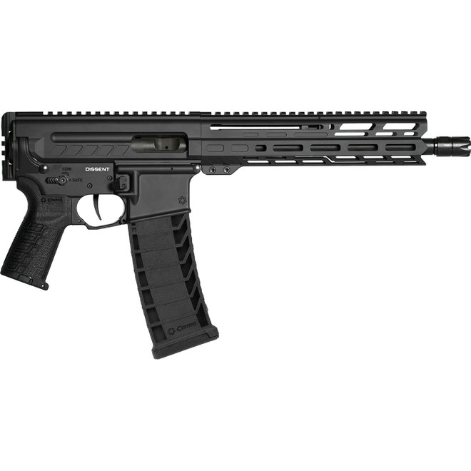 CMMG 94A8041AB Dissent MK4 9mm Luger 33+1 10.50", Black, Picatinny Brace Adapter, 9.60" M-LOK Handguard, Left Side Charging Handle, Zeroed Linear Comp, Zeroed Drop-In Single Stage Trigger