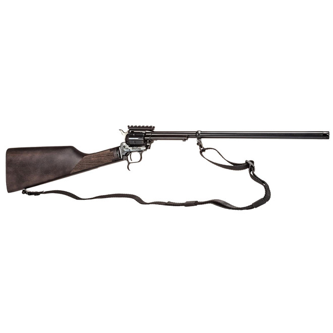 Heritage Mfg BR226B16-PIC Rough Rider Tactical Rancher Full Size 22 LR 6rd 16.12" Black Alloy Steel Barrel, Black Oxide Aluminum Receiver, Black Walnut Fixed Stock, Right Hand