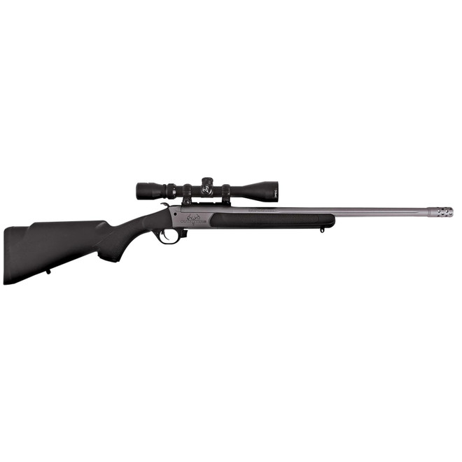 Traditions CR5-361130T Outfitter G3 w/Scope 360 Buckhammer 22" Tungsten Cerakote Chrome Lined Steel/ Target Crown Barrel, Tungsten Cerakote Drilled & Tapped Receiver, Black Synthetic Stock
