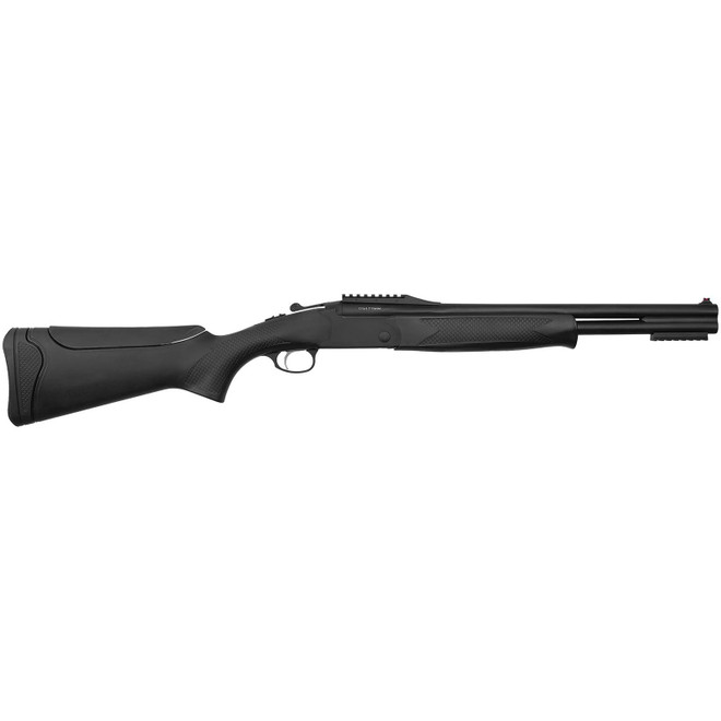 Chiappa Firearms 930384 202 AXT 12 Gauge 3" 2 20" Black Over/Under Vent Rib Barrel, Black Picatinny Rail Steel Receiver, Black Adj Comb Synthetic Stock
