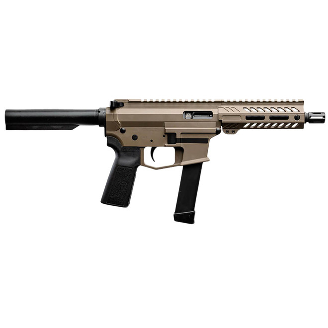 Angstadt Arms AAUDP09PF6 UDP-9 9mm Luger 15+1 6" Black Melonite Threaded Barrel, 5.50" Free Float M-LOK Handguards, Flat Dark Earth Cerakote Aluminum Picatinny Rail Receiver, Black B5 Grips