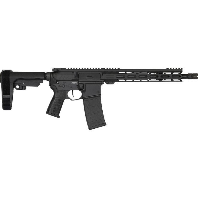 CMMG 55AC20AAB Banshee MK4 5.56x45mm 30+1 12.50" Black Nitride Medium Taper Threaded Barrel, EML 11" M-LOK Handguards, Black Armor Cerakote Aluminum Picatinny Rail Receiver, CMMG Zeroed Grips