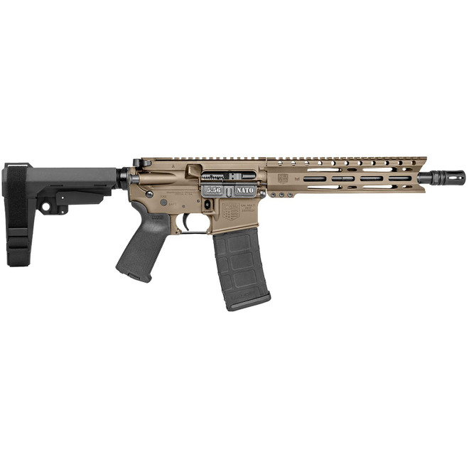Diamondback DB1916K061 DB15 5.56 NATO 30+1 10" Flat Dark Earth Cerakote Heavy Barrel 9" M-LOK Handguard 7075-T6 Aluminum SBA3 Brace Magpul MOE Grip