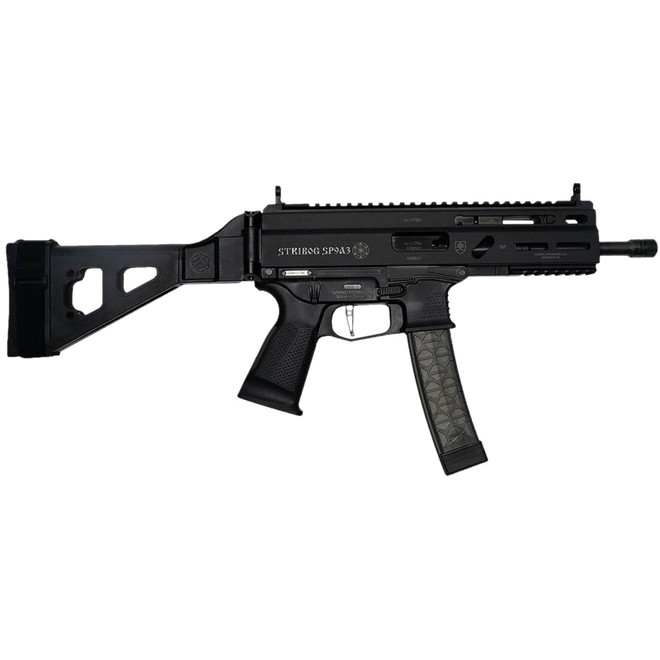 Grand Power 850003223117 Stribog SP9A3 9mm Luger 30+1 Black SB Tactical Brace