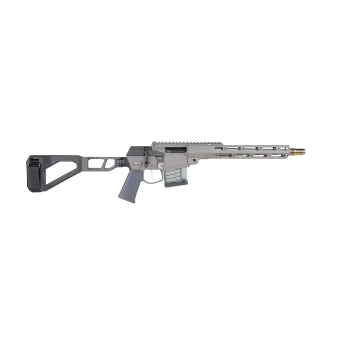 Q LLC MINIFIX55612INPISTOL Mini Fix 5.56 NATO 12" Gray Tapered Threaded Barrel, M-LOK Handguard, Gray Picatinny Rail Receiver, Adj Folding Stock, Polymer Grip
