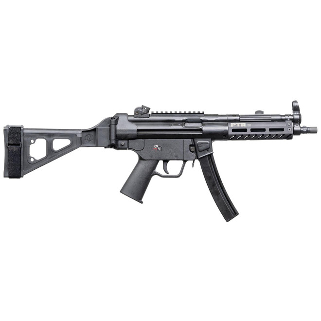 PTR 9CT BR 9mm Luger 30+1 8.86" Black Nitride 3-Lug Threaded Barrel, M-LOK Handguard, Black Parkerized Aluminum Picatinny Rail Receiver, SB Tactical Brace