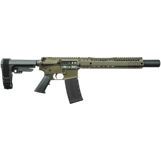 Black Rain Ordnance BROROTRM30A Bro M30A Sports South ROTR 300 Blackout Badlands Cerakote Aluminum Picatinny Rail Receiver Black Black Polymer Grip