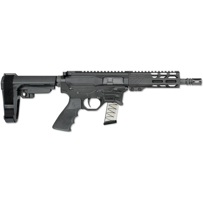 Rock River Arms BT92132 LAR-BT9G 9mm Luger 15+1 7" Black Threaded Barrel, M-LOK Handguard, Black Aluminum Picatinny Rail Receiver, Black Polymer SB Tactical SBA3 Arm Brace, Black Hogue Rubber Grip