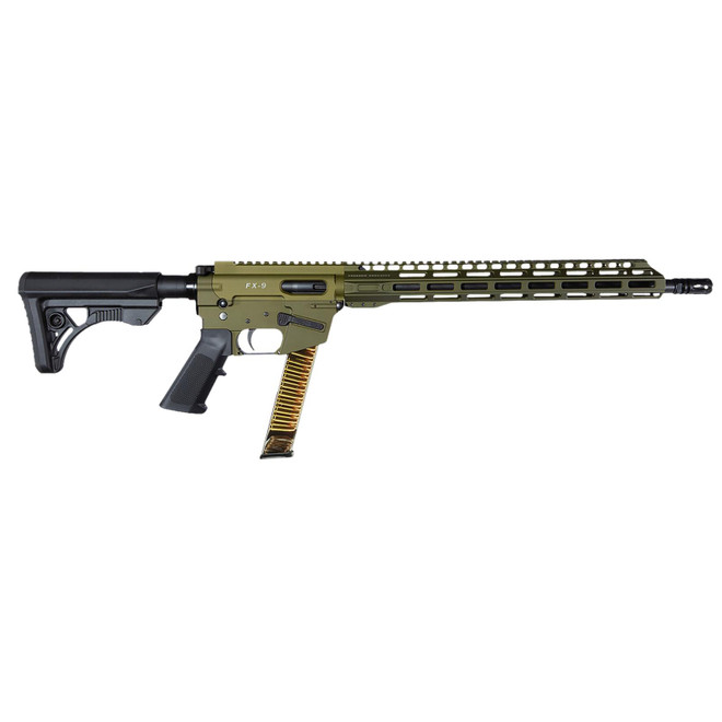 Freedom Ordance FX9R16-ODG FX9R 9mm Luger 33+1 16" Black Anodized Barrel, OD Green Anodized Receiver w/Picatinny Rail, M-LOK Handguard, Leapers Adjustable Black Polymer Stock, B5 P Type Grip