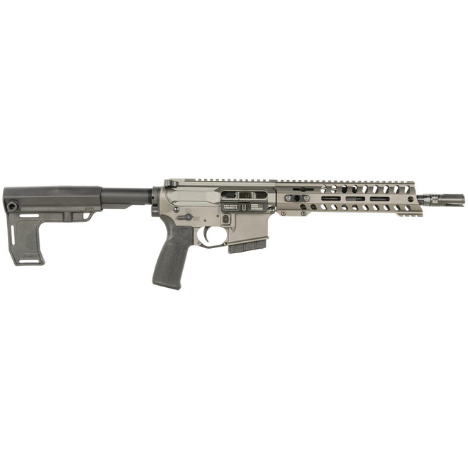 Patriot Ordnance Factory 2171 P15 Constable 300 Blackout 30+1 10.50" M-LOK Handguard, Tungsten Cerakote Aluminum Receiver w/Picatinny Rail, Black Polymer MFT Blade Stabilizer, MFT Grip
