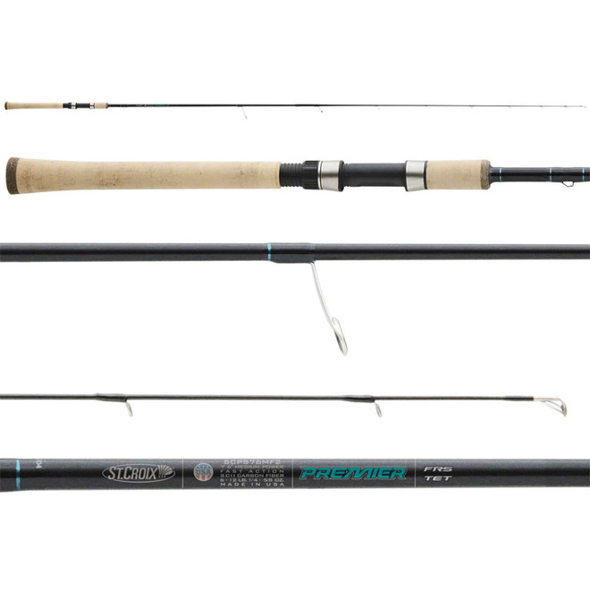 St. Croix Premier SCPS60MLF Spinning Rod 6' 1 Piece Medium Light Power Fast Action