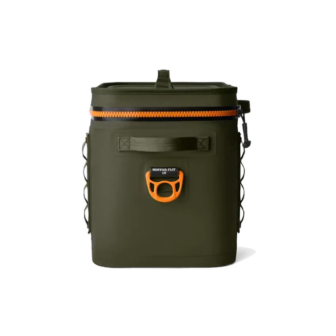 YETI Hopper Flip 18 Soft Cooler Olive/King Crab Orange